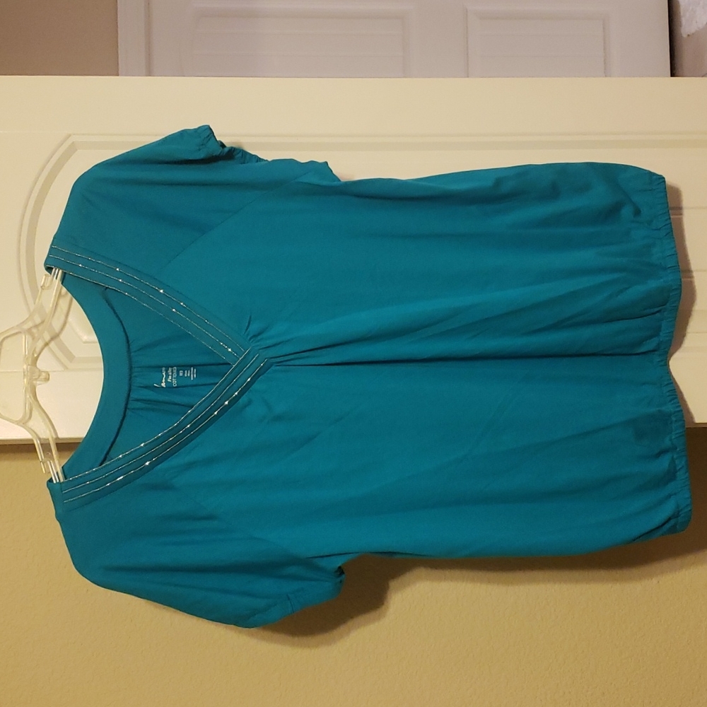 Lane Bryant turquoise blouse 18/20